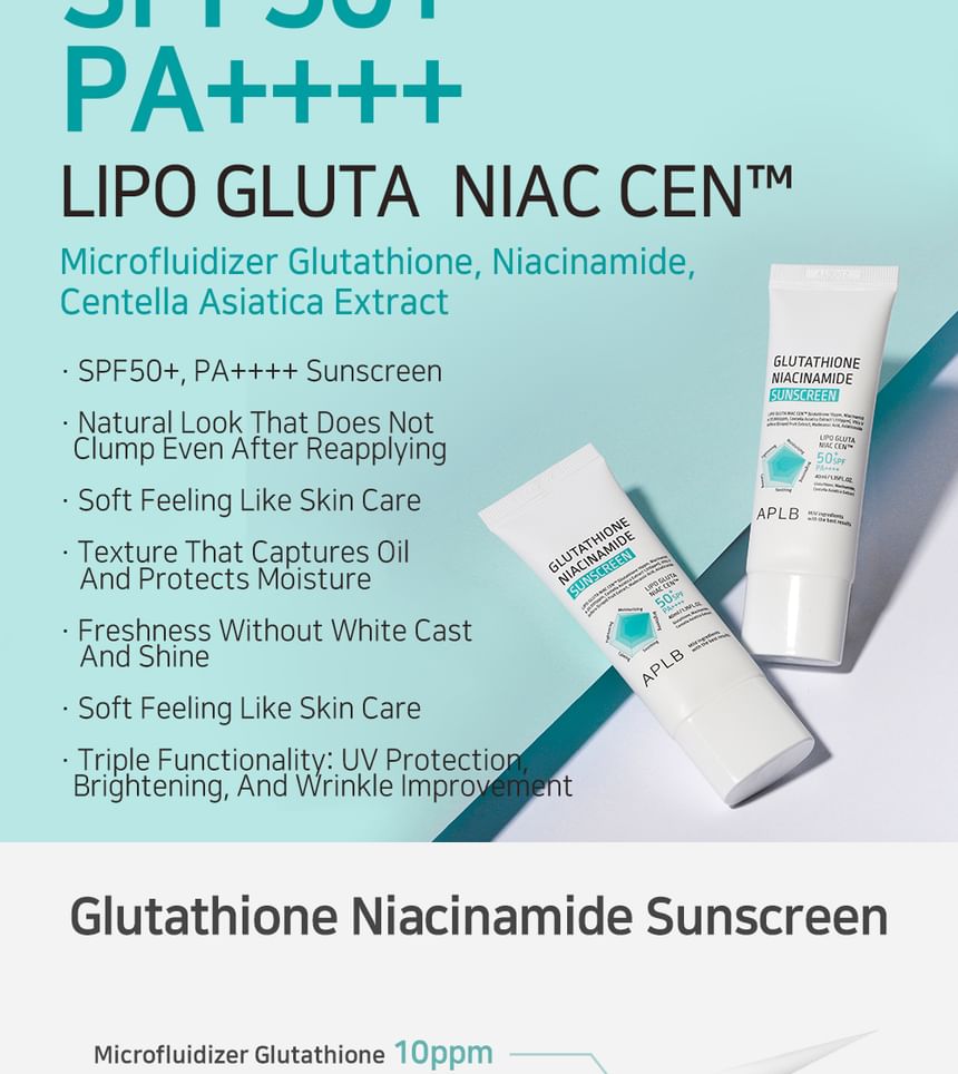 APLB - Glutathion Niacinamide Zonnebrandcrème