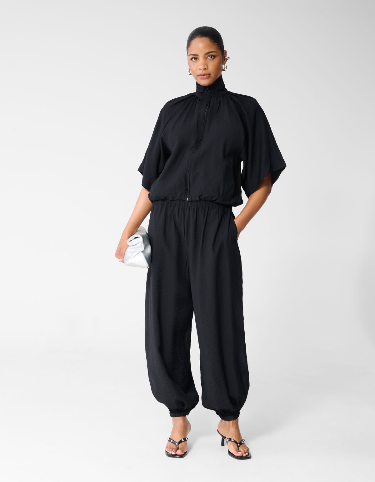 Balloon Fit Broek Zwart