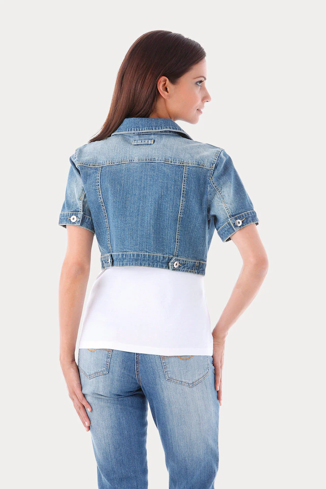 Aniston CASUAL Jeansjacke in Used-Washung