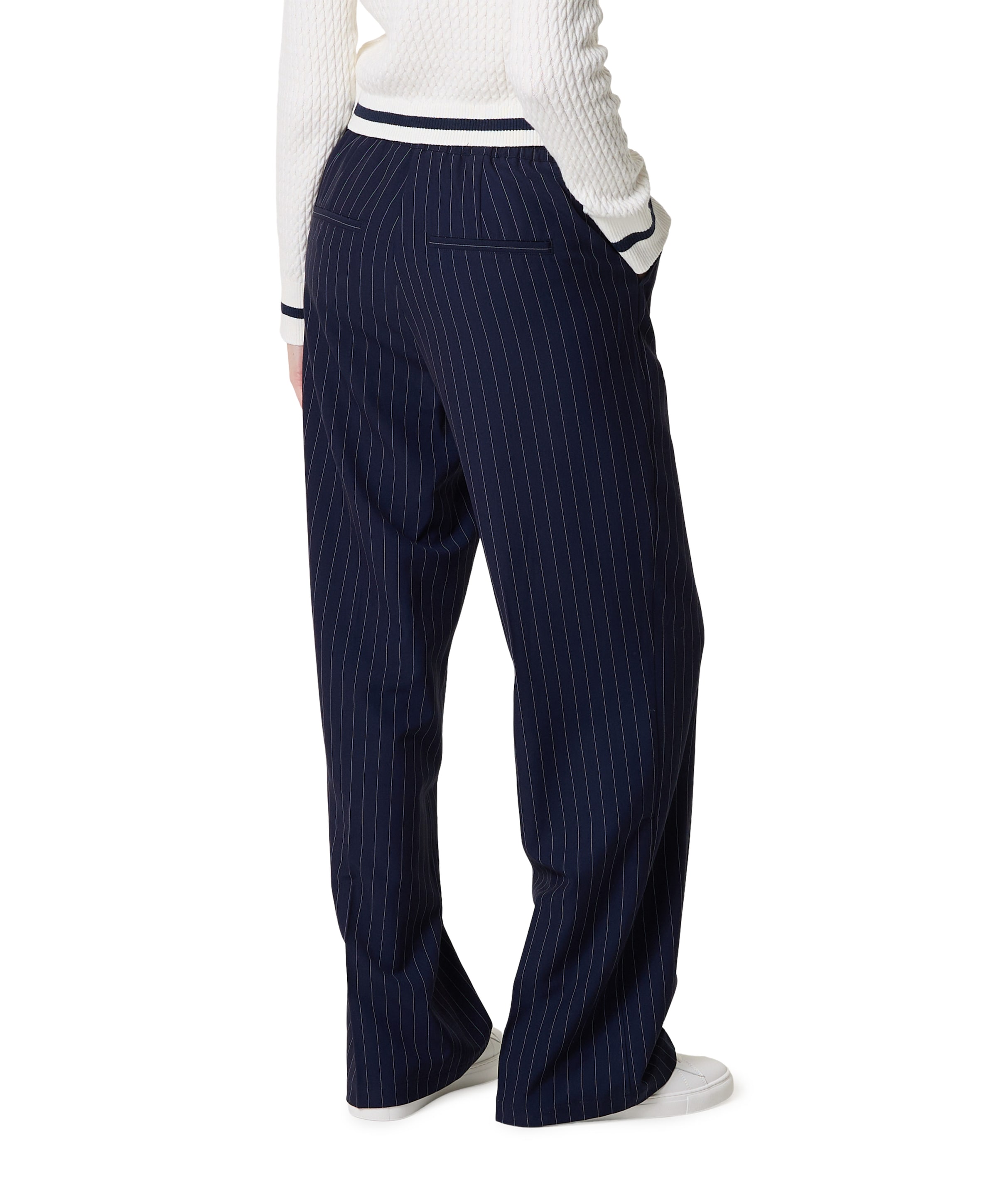 Red Button Claudette Palazzo Pinstripe dames broek blauw