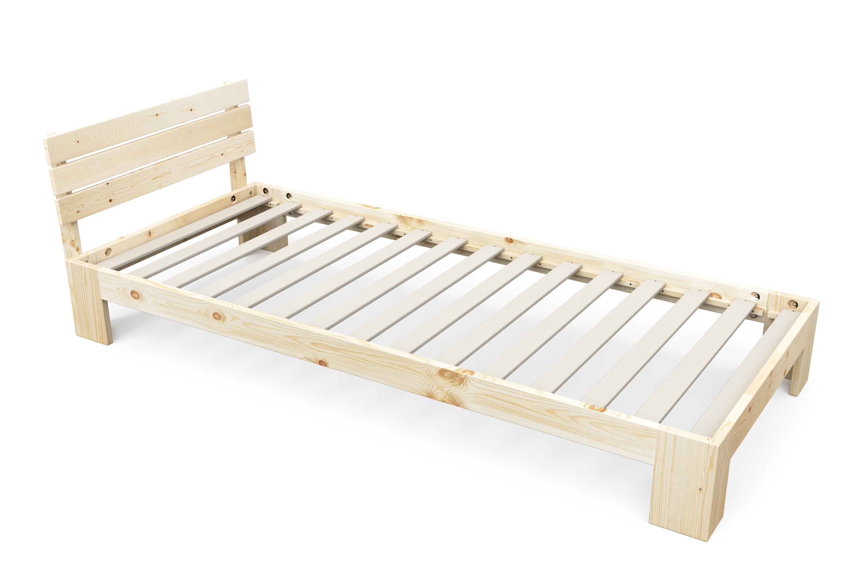 Bett Holz JAYDEN 90 x 200 cm nature