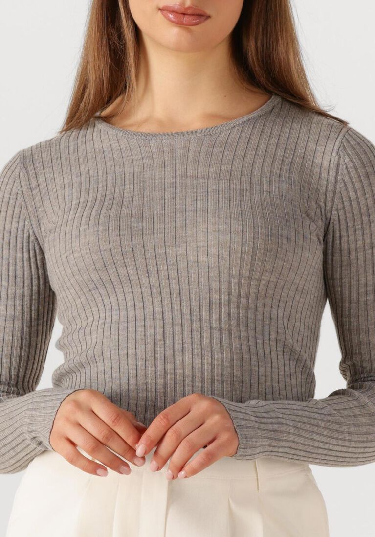 taupe herskind trui camb knit blouse