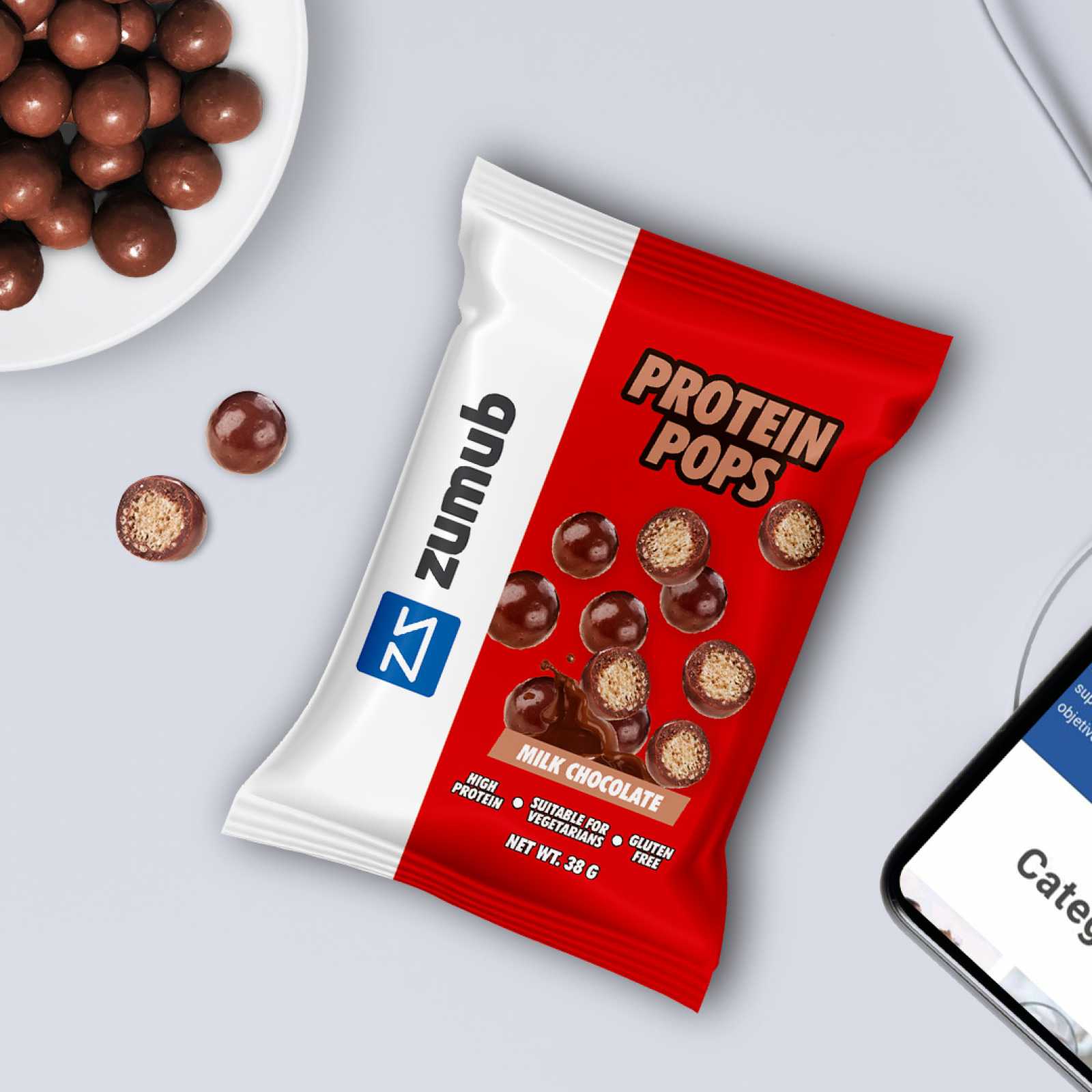 Zumb Protein Pops Chocolate ao Leite 38g