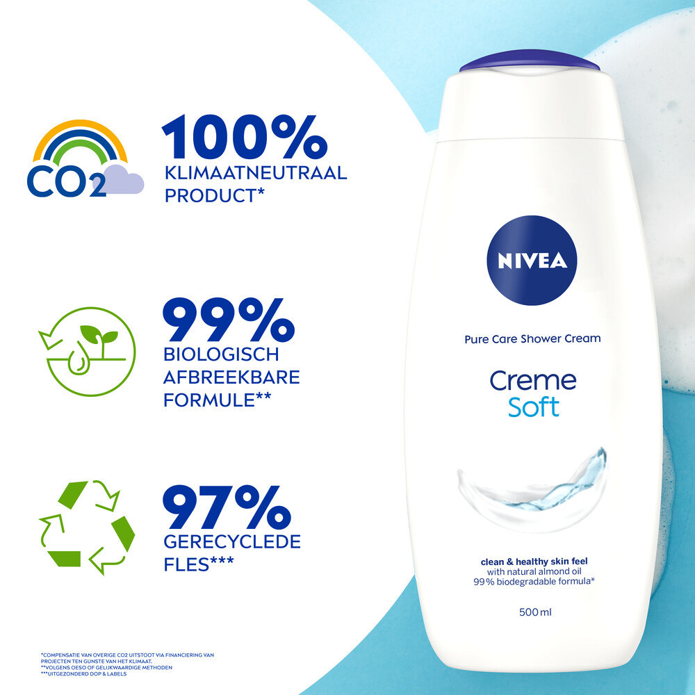 6x Nivea Douchecrème Soft500 ml