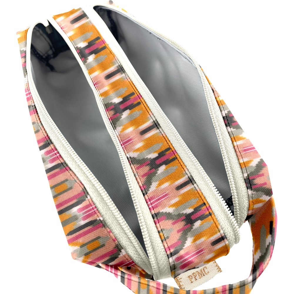 Trousse Double Compartiment Ikat Ocre