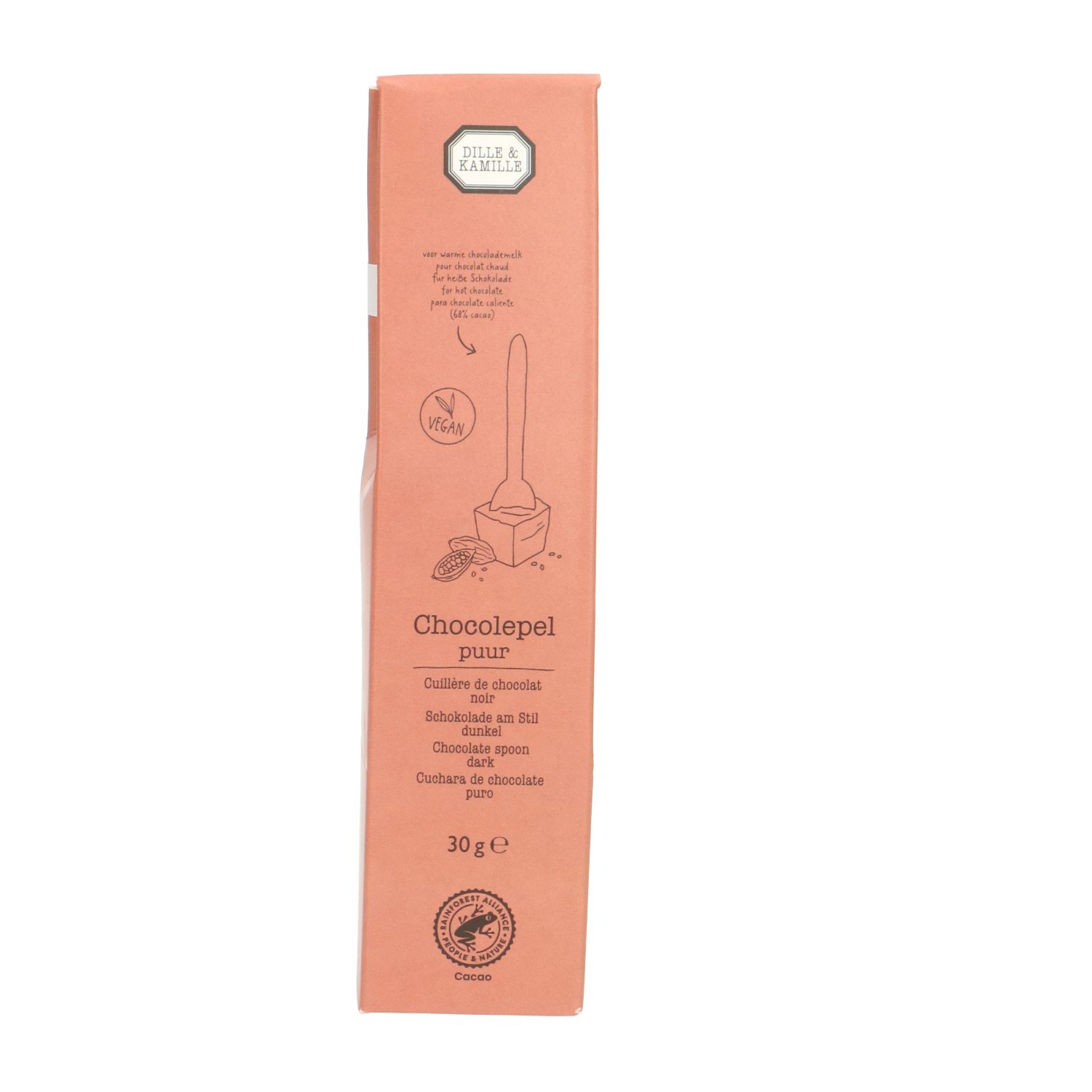 Chocolade lepel voor chocolademelk, puur, biologisch, 30 gram