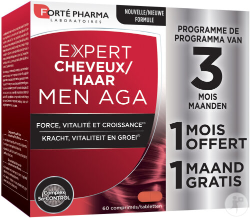 Forté Pharma Expert Cheveux Men AGA 60 Gélules 2+1 Mois Gratuit