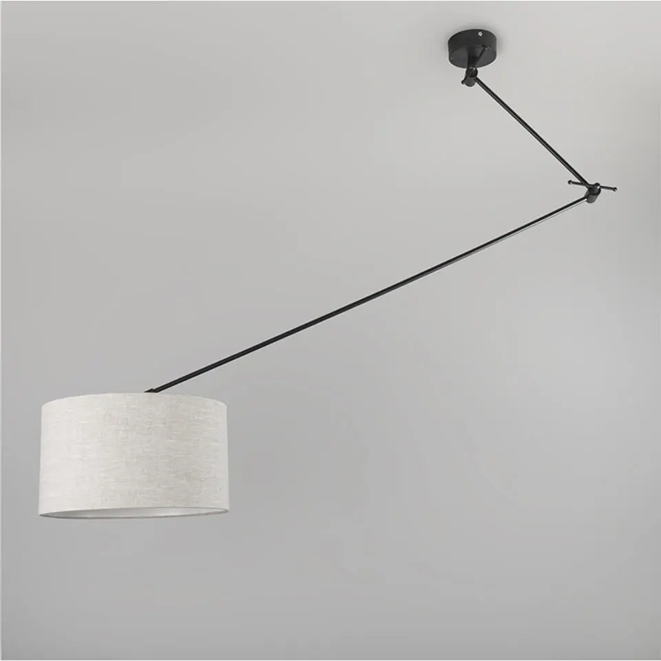 Qazqa hanglampen blitz grijs e27