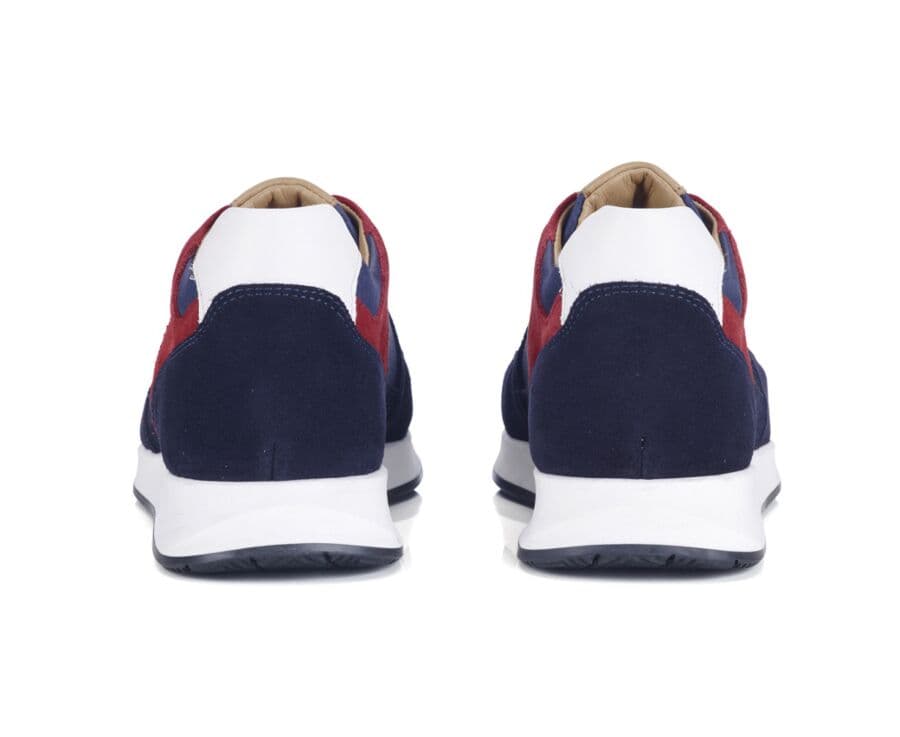 Sneakers velours homme Marine et Rouge - WILLAURA