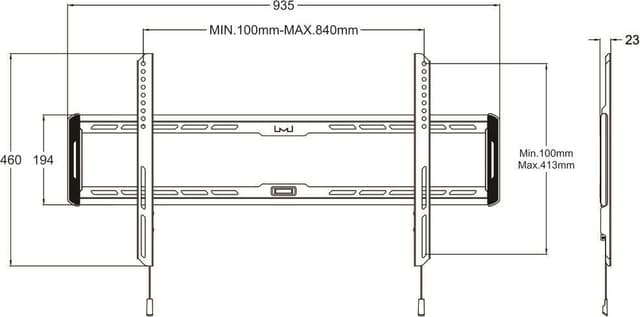 Multibrackets M universalt fast vægbeslag