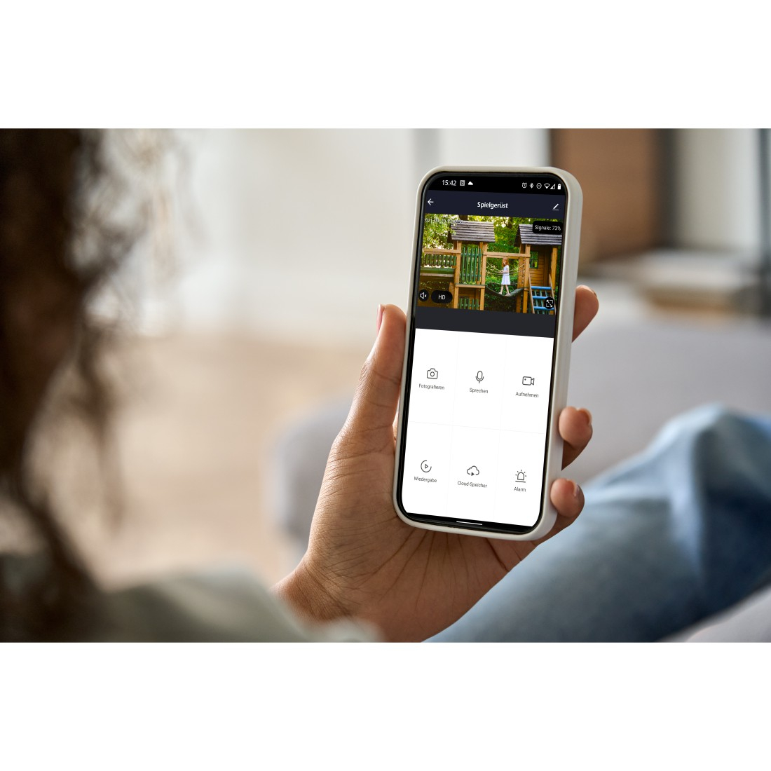 WiFi Outdoor Kamera FullHD 1080p Solarbetrieben Nachtsichtfunktion / Audio- und Bewegungssensor   MicroSD für iOS/Android (00176615) - Schwarz