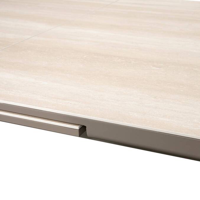 Table de jardin extensible rectangulaire VOLUPTY Sarrasin / Café