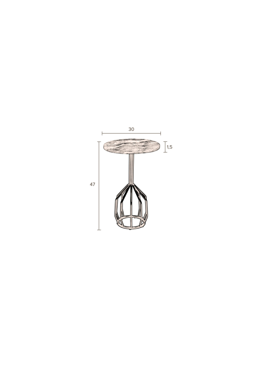 Dutchbone Salerno bijzettafel small