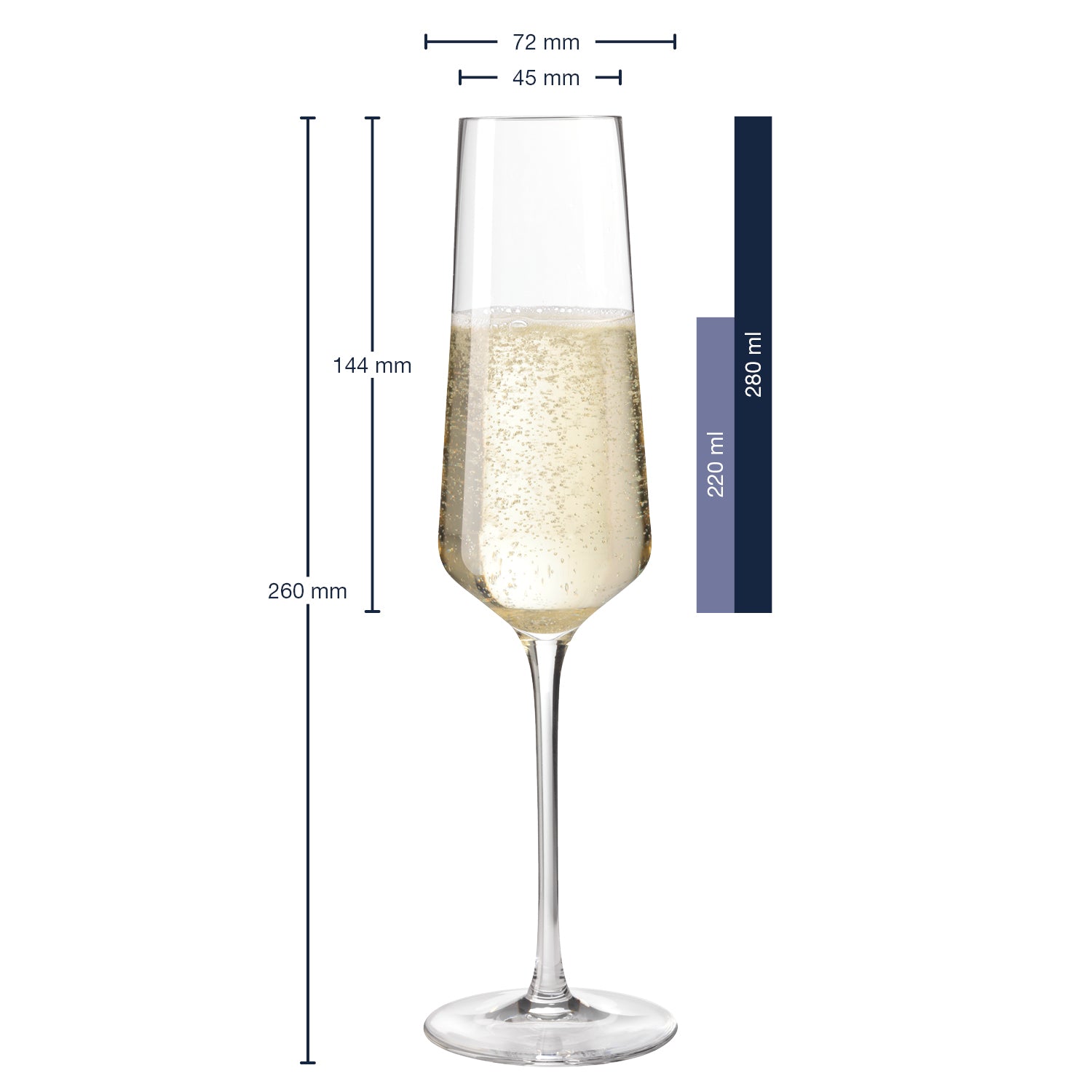 Leonardo Puccini Champagneglazen 0,28 L - 6 st.