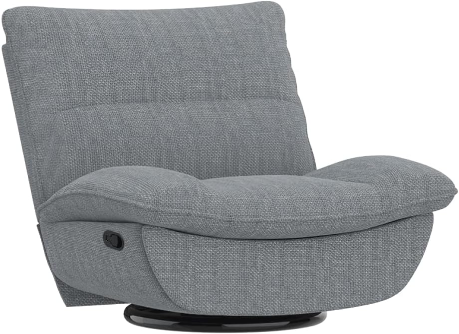 FLEXISPOT Fernsehsessel Relaxsessel, Liegen TV Sessel mit 1 Seitentaschen 360°Drehbarer Sessel mit Schlaffunktion, Schaukelstuhl für Wohnzimmer, Rückenlehne & Beinstütze Getrennt Verstellbar (Grau)