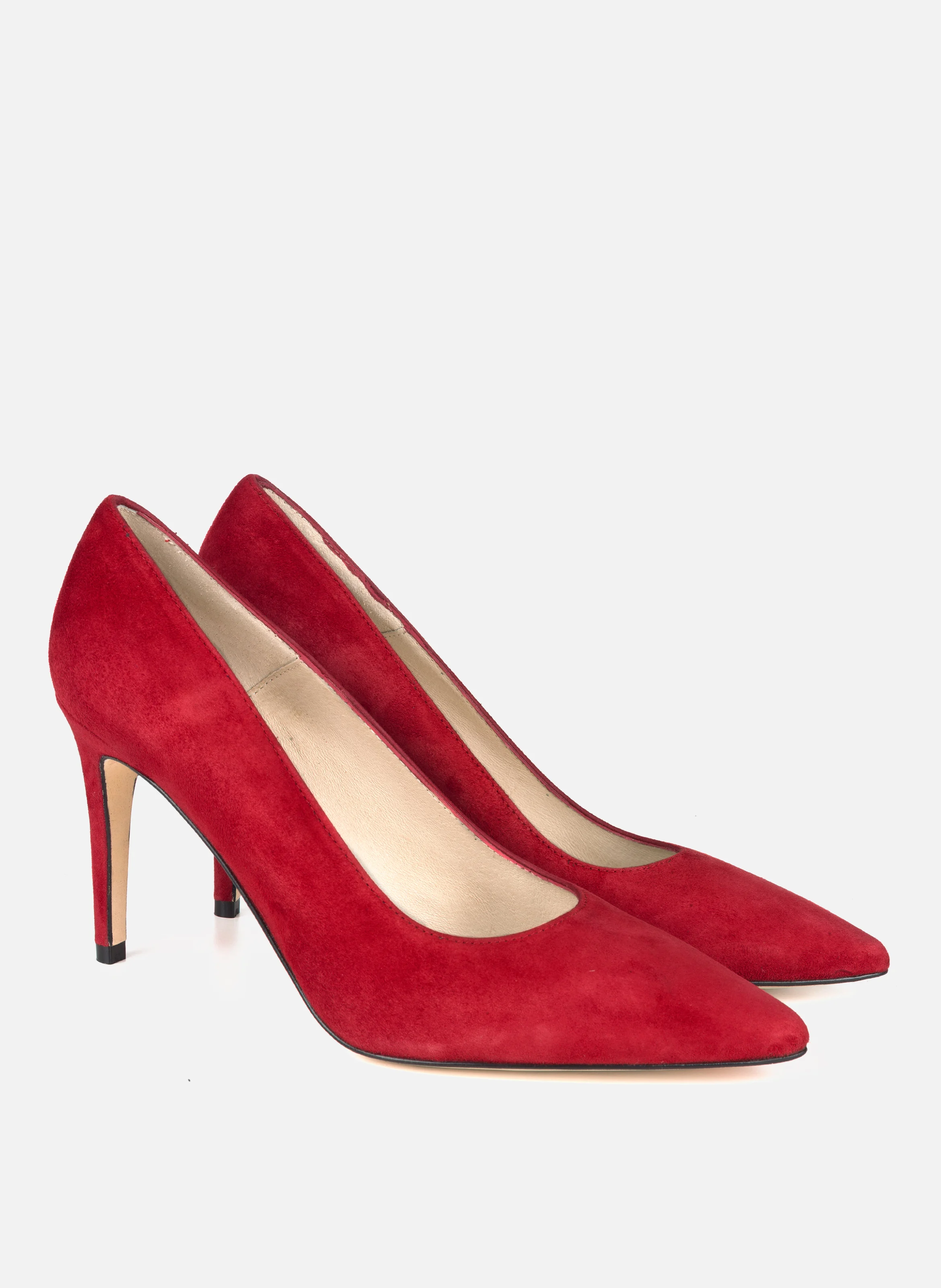 Escarpins classiques cuir daim | Rouge