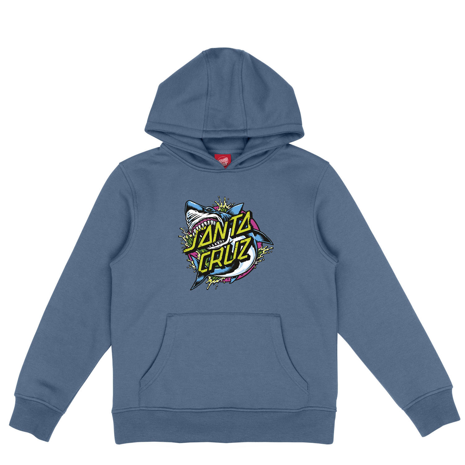 Santa Cruz Youth Shark Dot Front Hood Dusty Blue