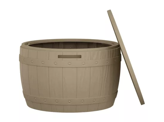 Boîte de rangement de jardin 3 en 1 marron clair polypropylène