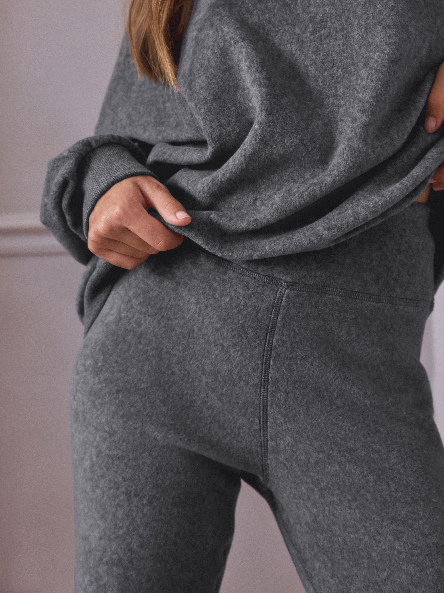 Grijs - STUDIO Fleece Tunic & Joggers Set