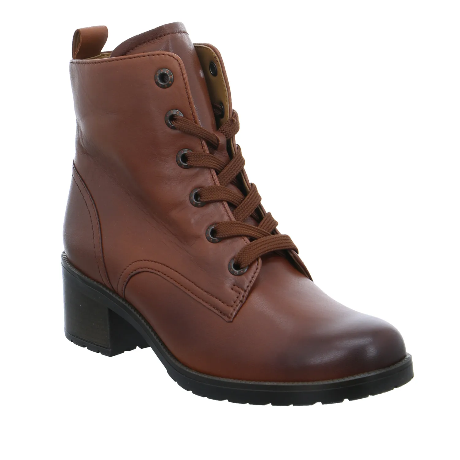 GABOR Stiefelette Braun Leder  mit Wechselfussbett