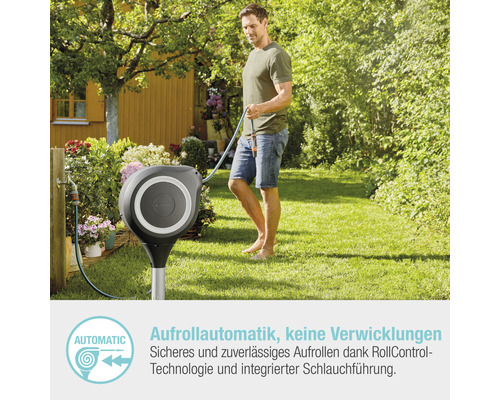GARDENA RollUp M tuinslangbox inclusief 20 m slang, 360° draaibaar en RollControl-technologie