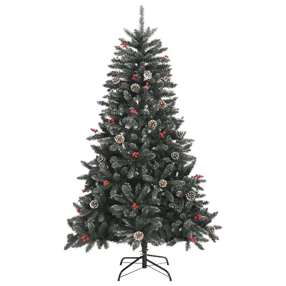 vidaXL Kunstkerstboom met standaard 120 cm PVC groen