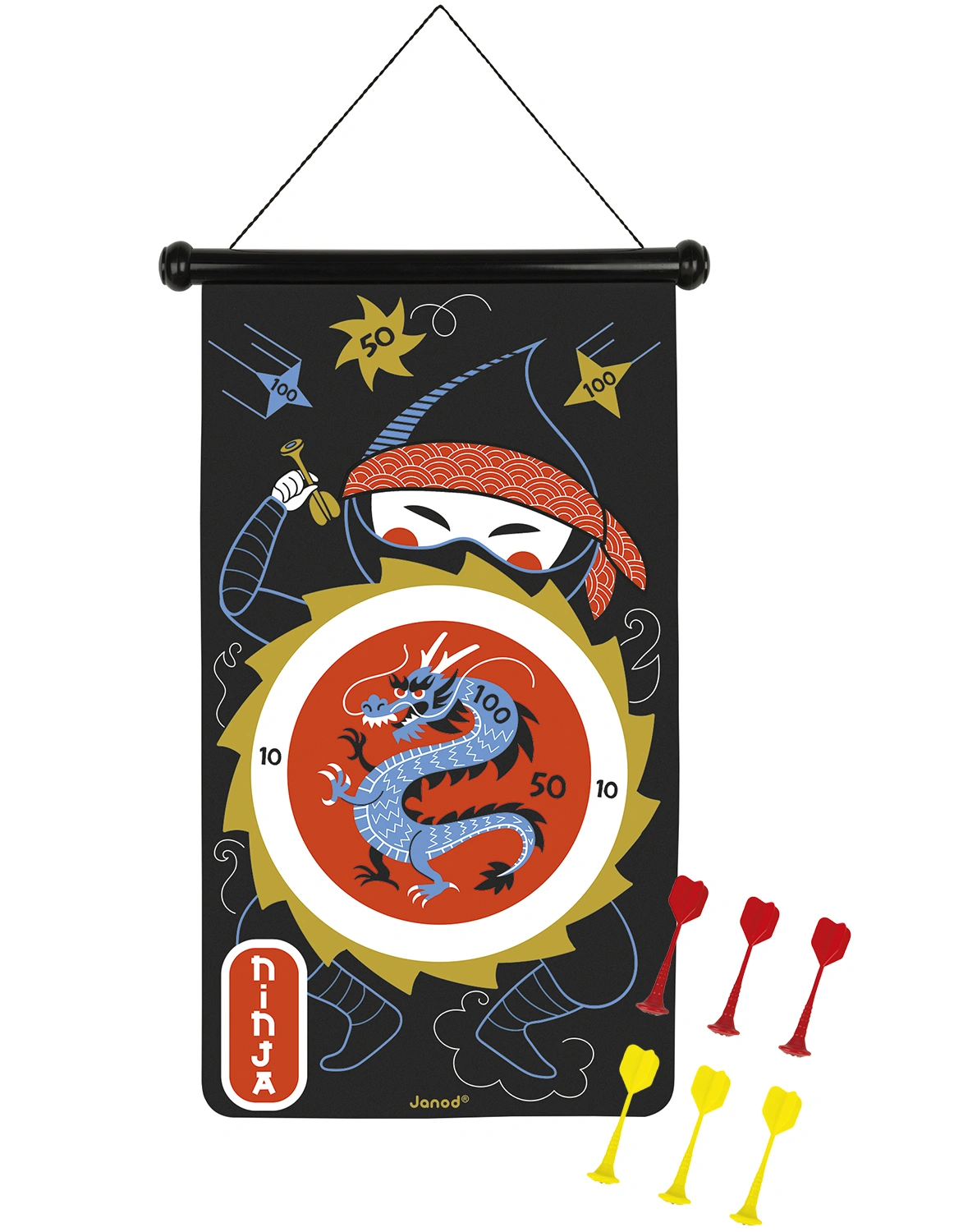 Dartspiel NINJAS magnetisch 7-teilig