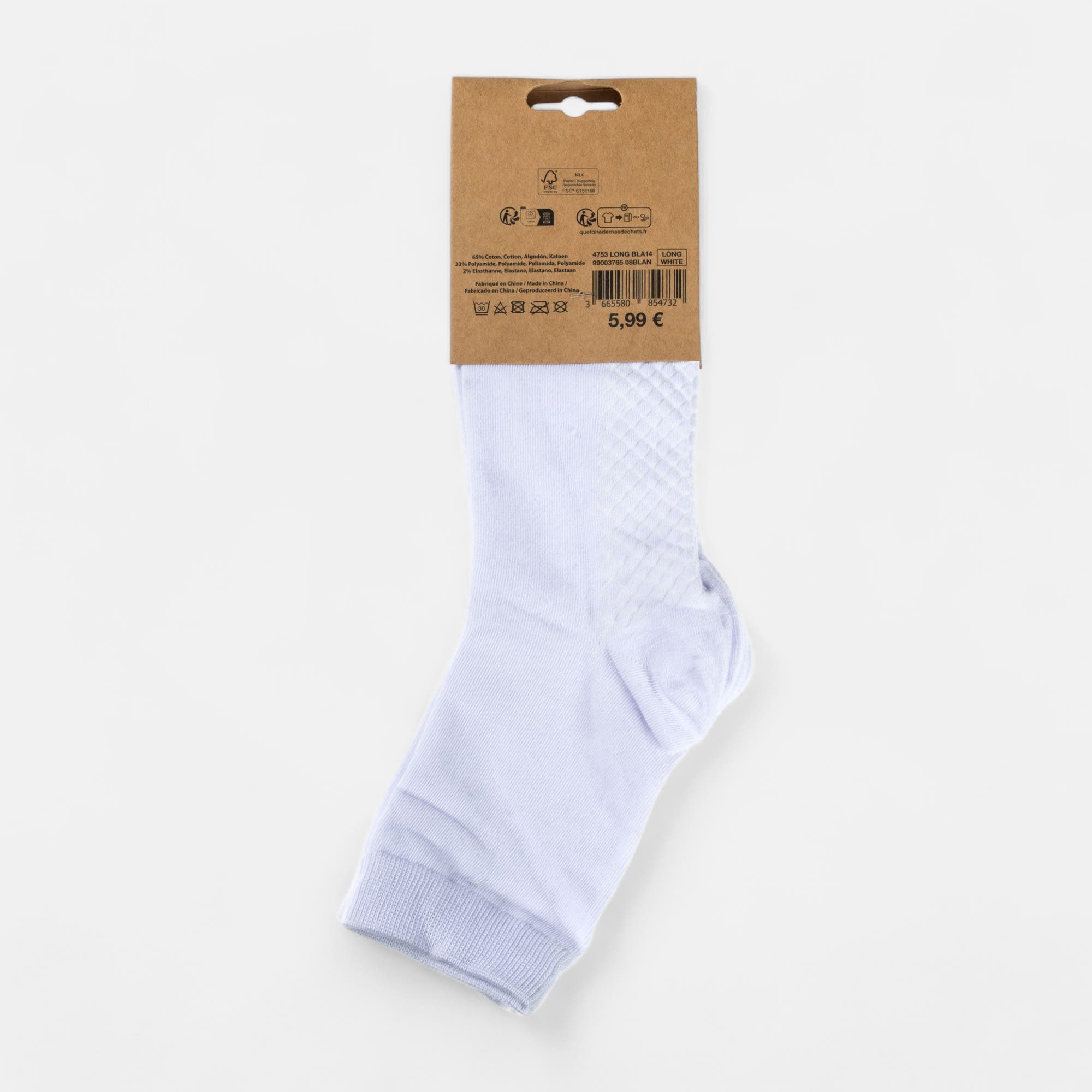 Chaussettes Homme blanc