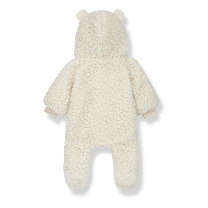 1+ in the family Combinaison Capuche Façon Fourrure Coton Laine Liam | Ecru