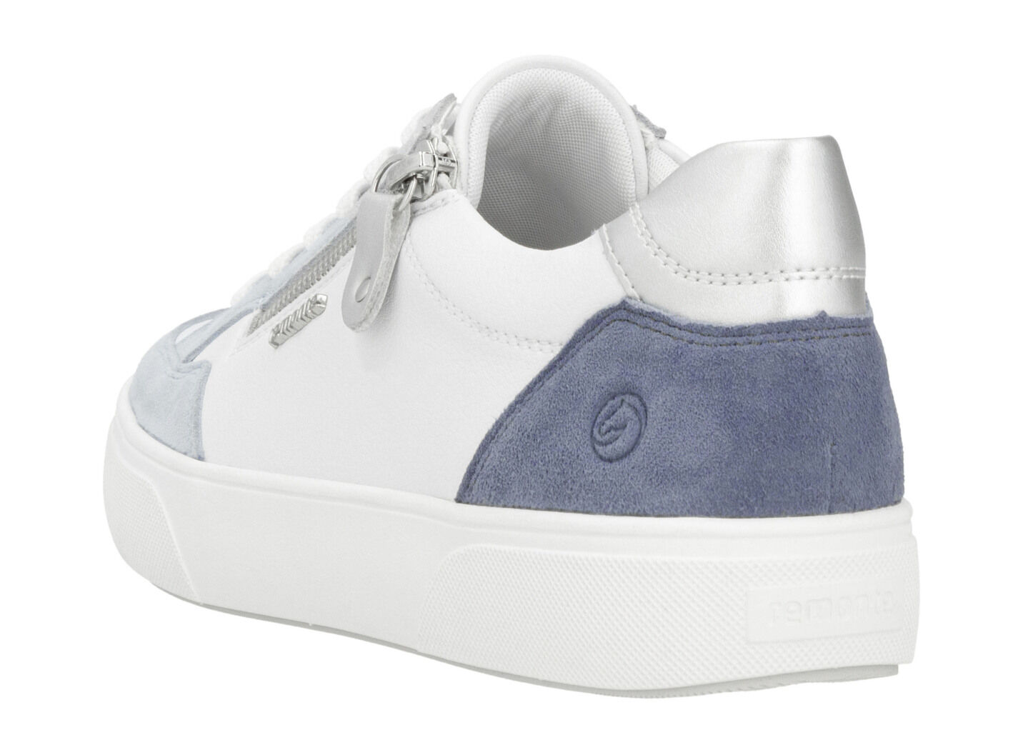 Remonte Sneaker aus Nappa- und Veloursleder mit Metallic-Besatz