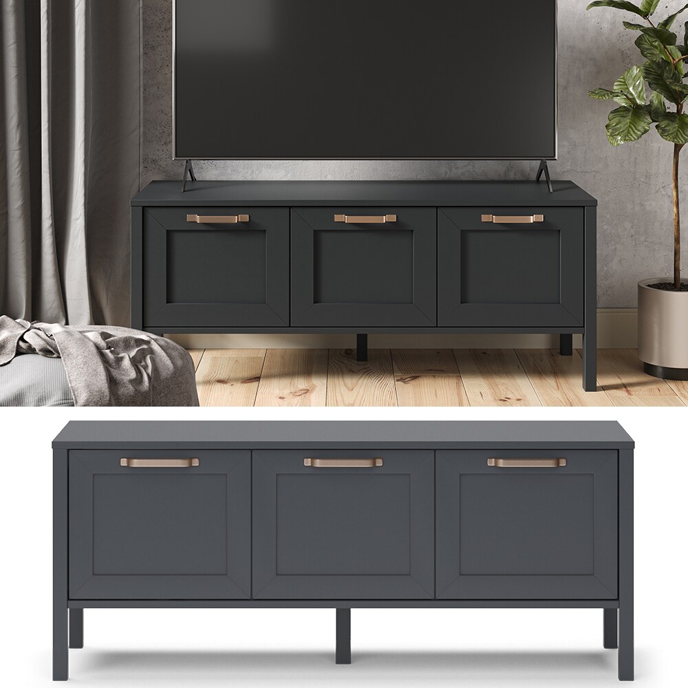 Vicco Lowboard Fernsehschrank TV-Schrank Ewan Anthrazit 120 cm Fernsehtisch Tür
