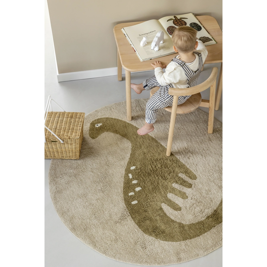 Tapis Petit Kinderteppich Dex beige green Ø 130 cm