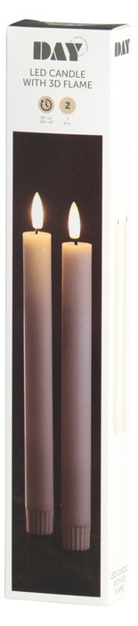 LED-stearinlys middagslys 2 stk. - DAY