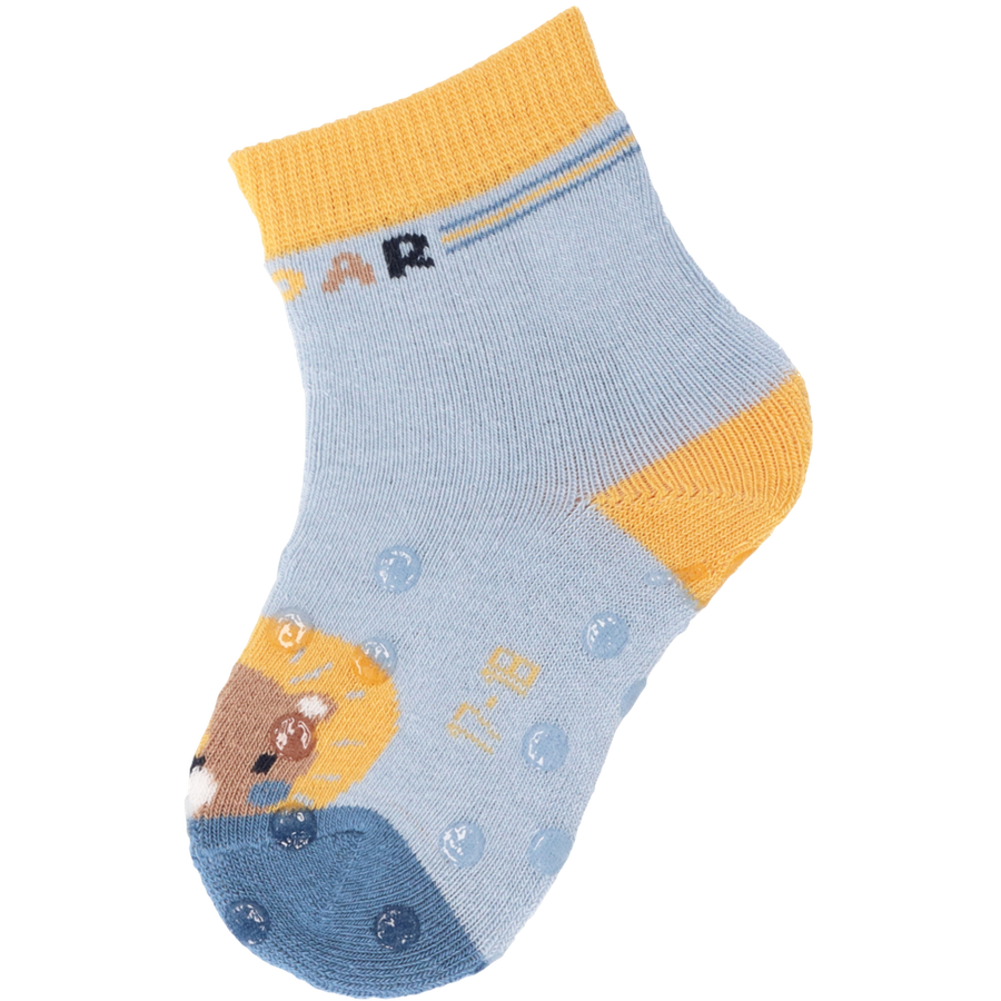 Sterntaler ABS-Krabbelsocken DP LöweBär graublau