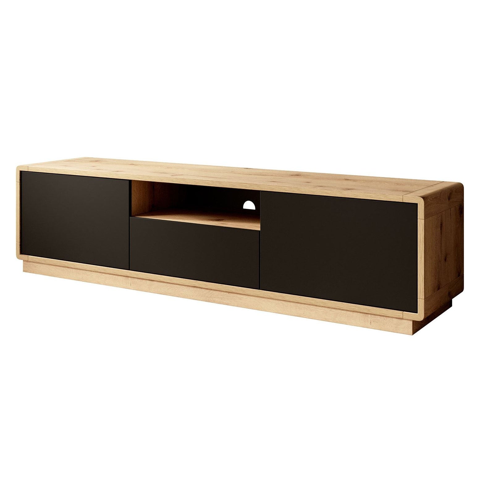 Acuna - TV-Meubel - Zwart/eiken - 180 cm