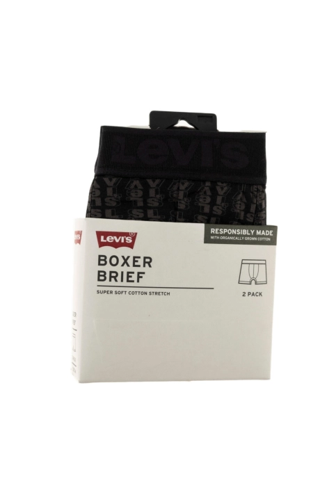 Calecons et slips levi's® hologram logo aop boxer brief 2p 001 black combo