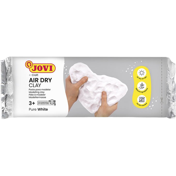 Pâte à modeler jovi autodurcissante coloris blanc pain 500g
