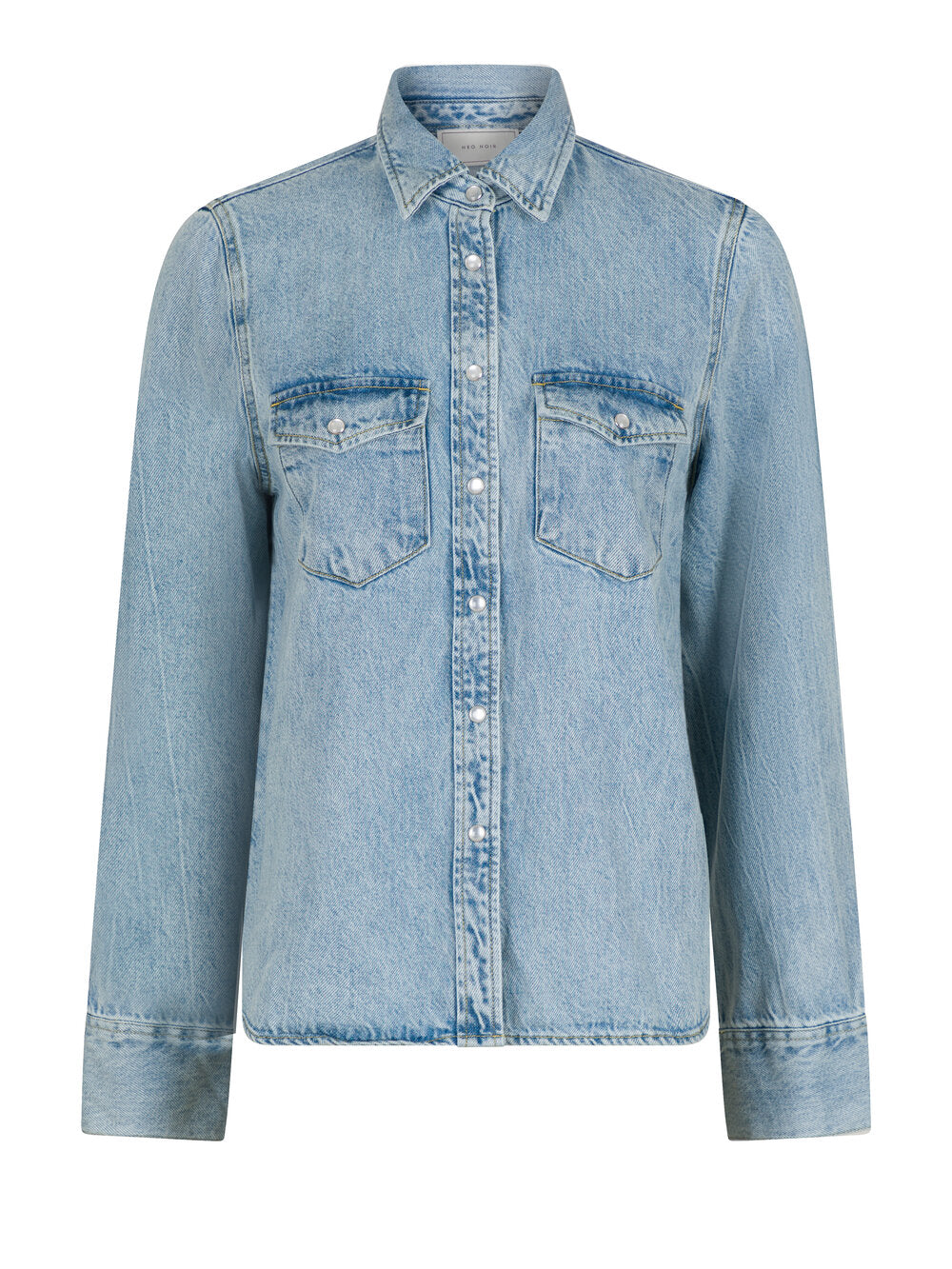 Neo Noir  Roger Denim skjorte - Smoke Blue