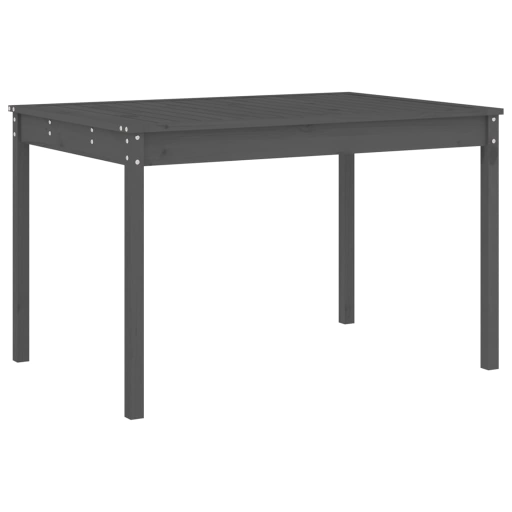 Ensemble à dîner de jardin 5 pcs gris bois massif de pin