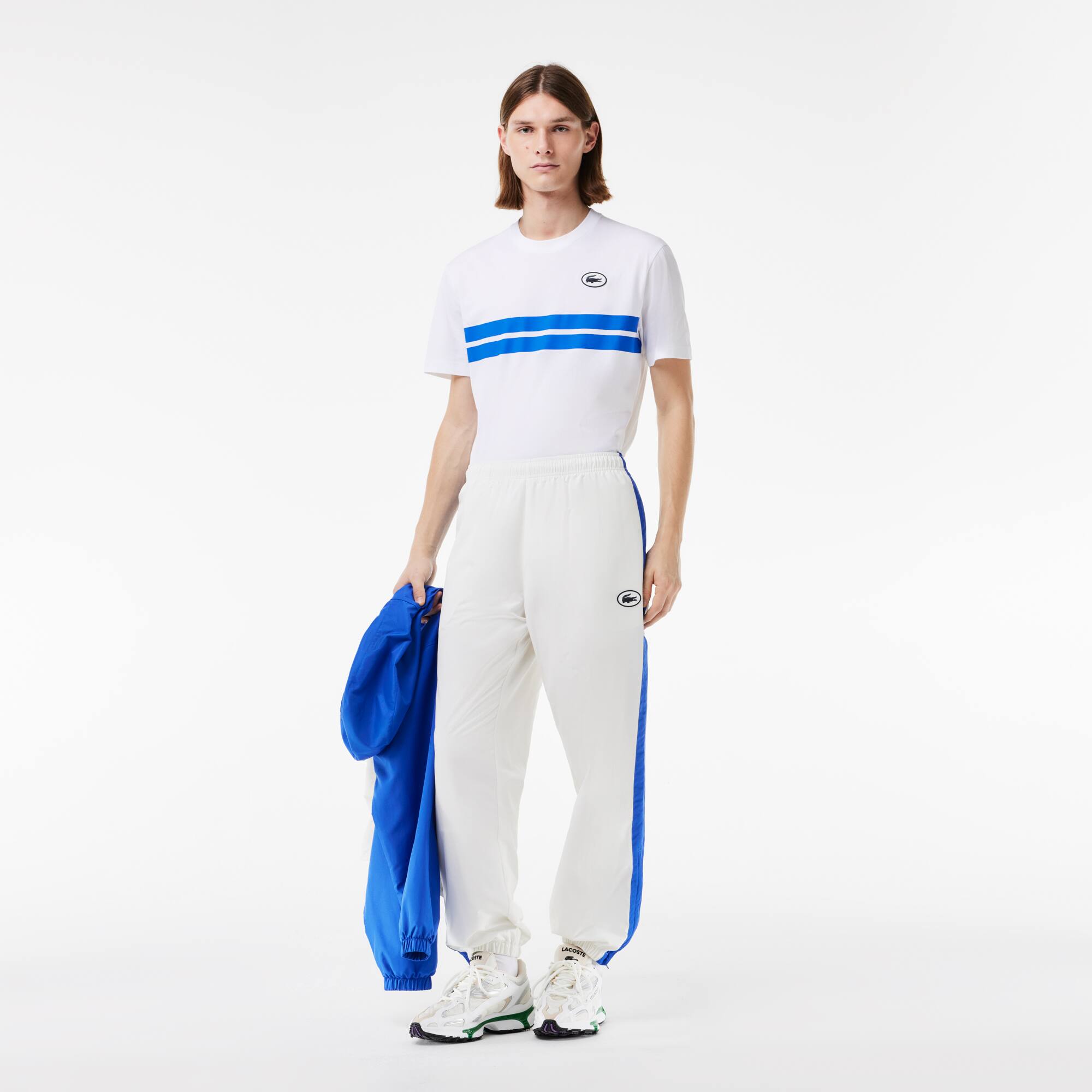 Pantalon de survêtement Sportsuit à bandes Pantalons de survêtement - Blanc - Lacoste - Homme