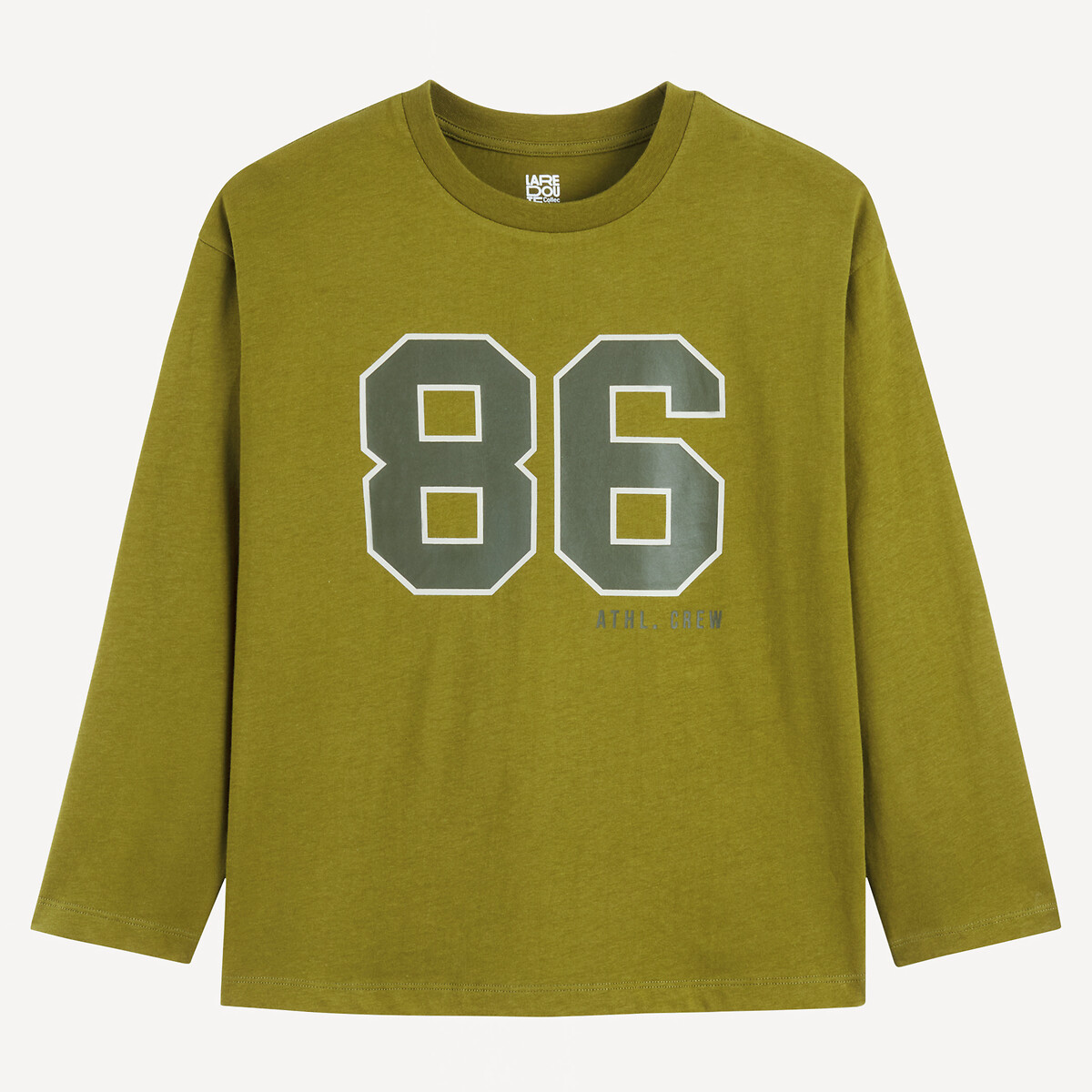 COLEÇÕES LA REDOUTE<br>Camiseta de manga comprida oversized com estampa na frente