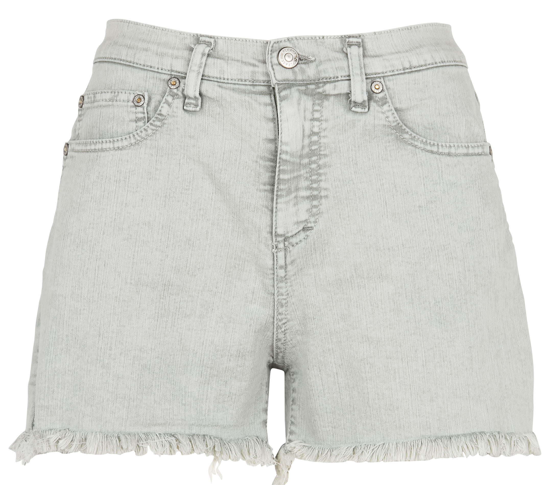 Short effiloché en jean délavé| Kaki