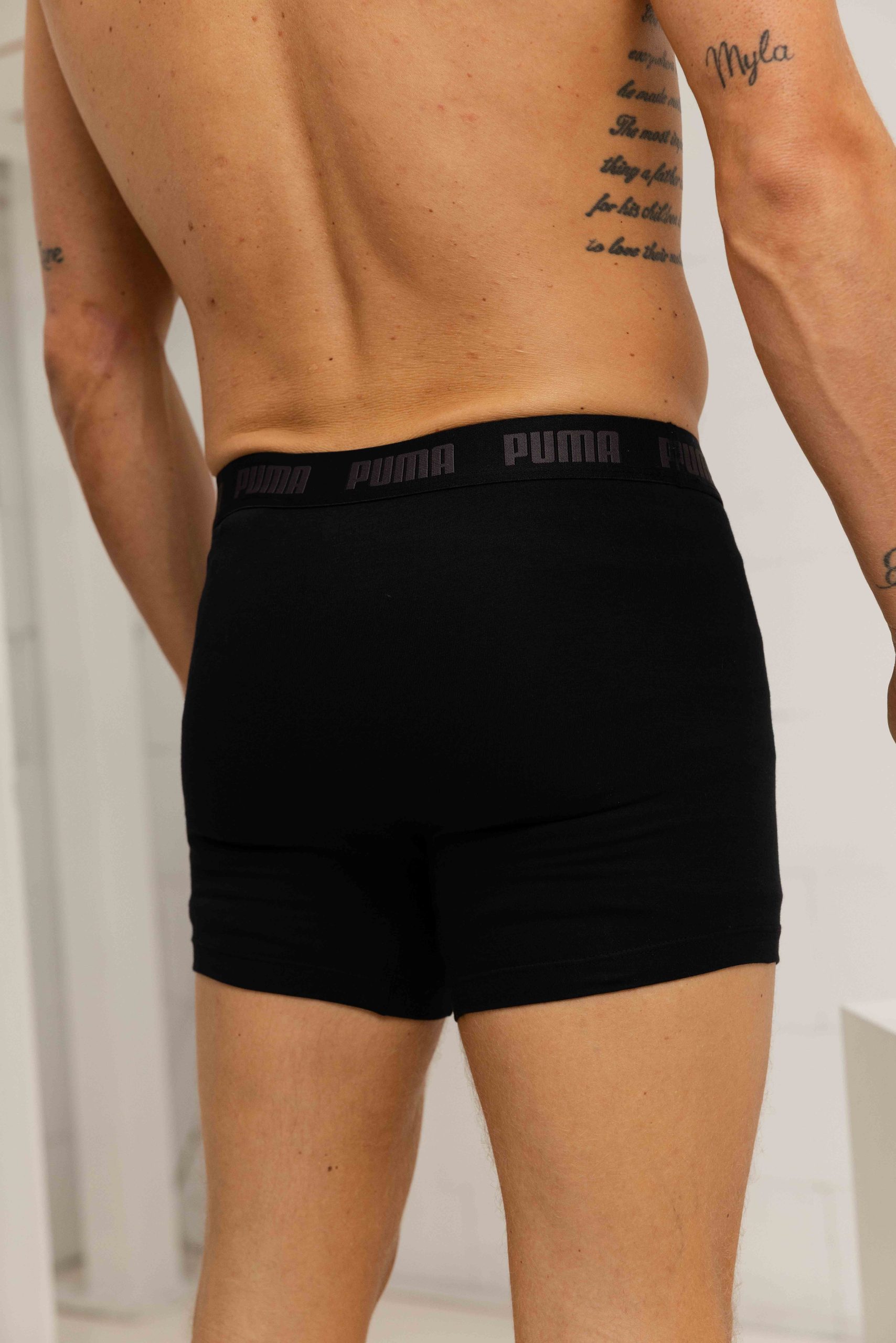 Puma Everyday Basic Boxershort Heren 3-Pack Zwart/Grijs