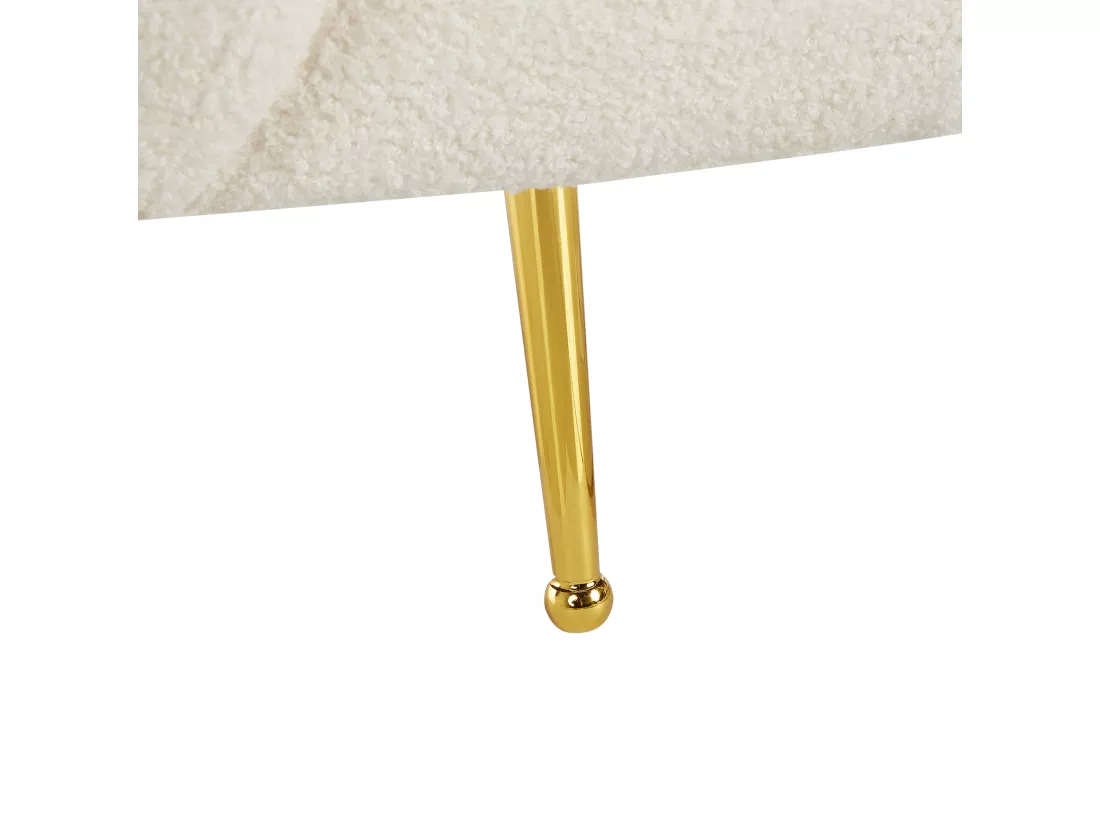 Fauteuil LOEN Bouclé Blanc