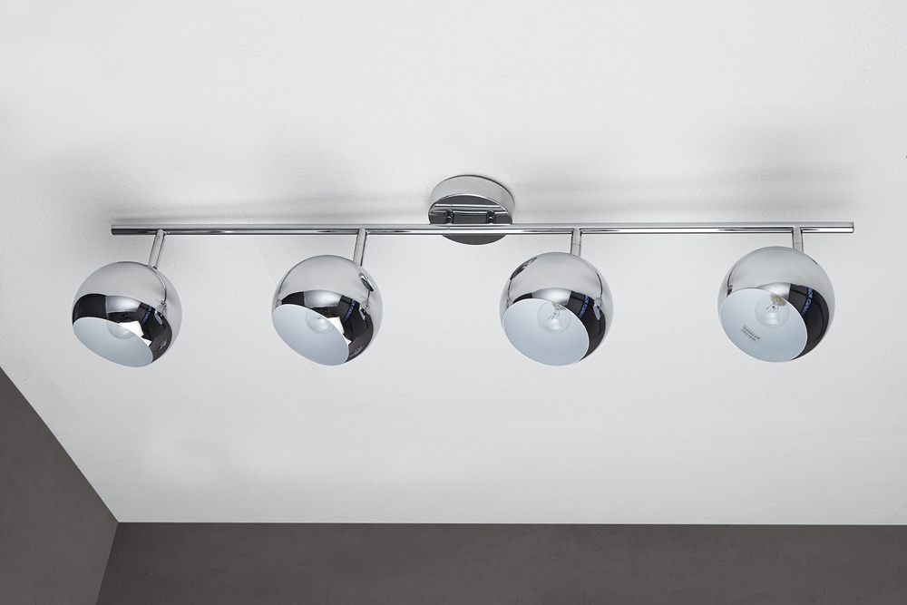 Moderne Deckenleuchte BUBBLE  105cm silber Chrom Pendelleuchte