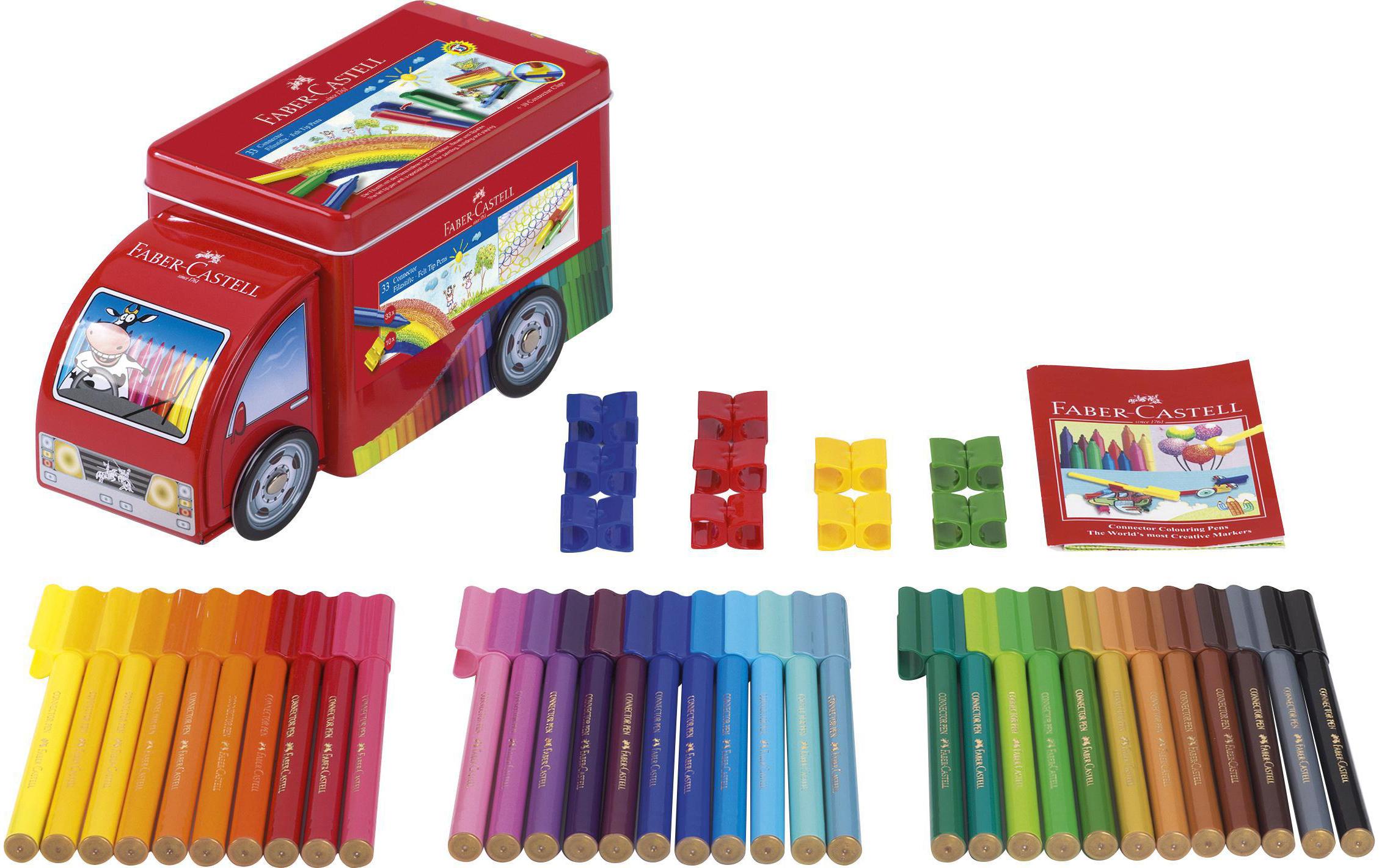 Filzstift Connector im Truck33 Stifte im Truck, farbig sortiert