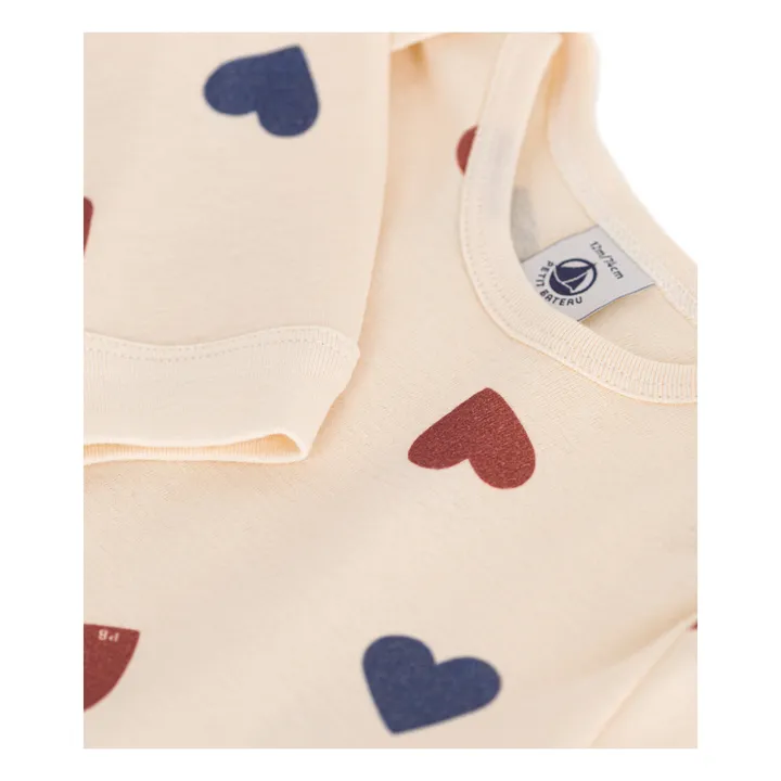 Petit Bateau Pyjama Melou Cœurs | Beige