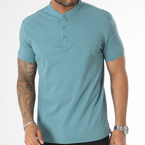 Polo Manches Courtes Turquoise Foncé