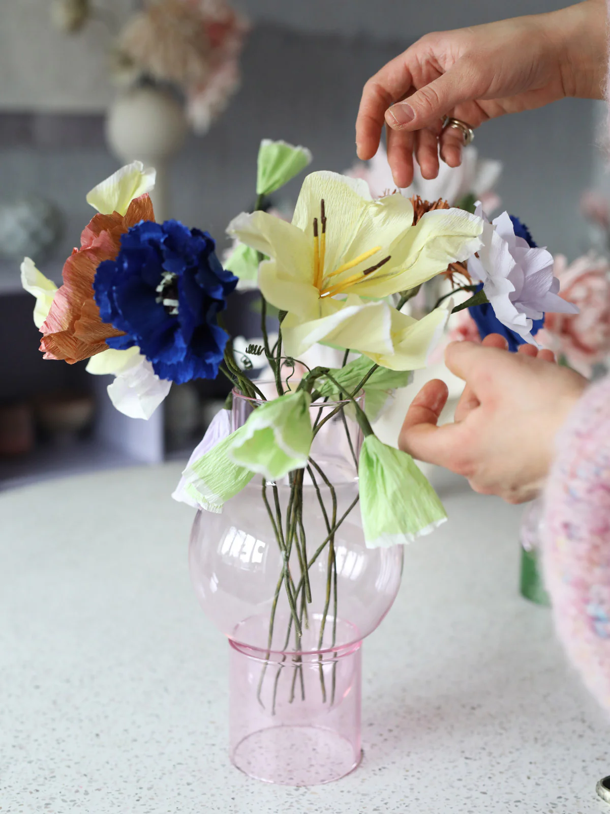 Studio About  Daisy Papirblomst - Lilla