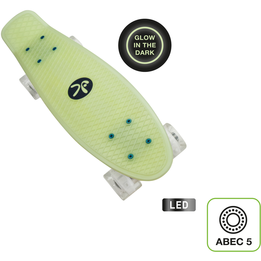 muuwmi Lights Skateboard Fun GLOW, mit Leuchtrollen und Glow-Effekt